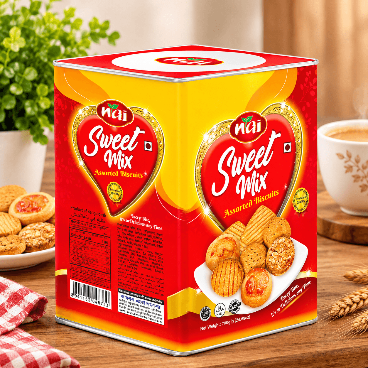 Naj Sweet Mix Assorted Biscuits 600g tin